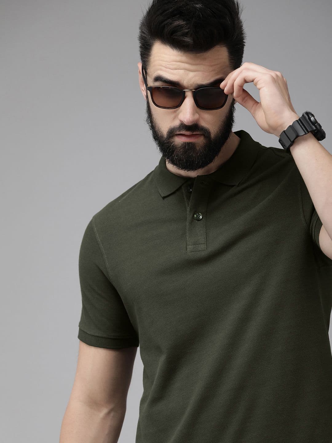 The Roadster Life Co. Men Pure Cotton Polo Collar T-shirt - view 1