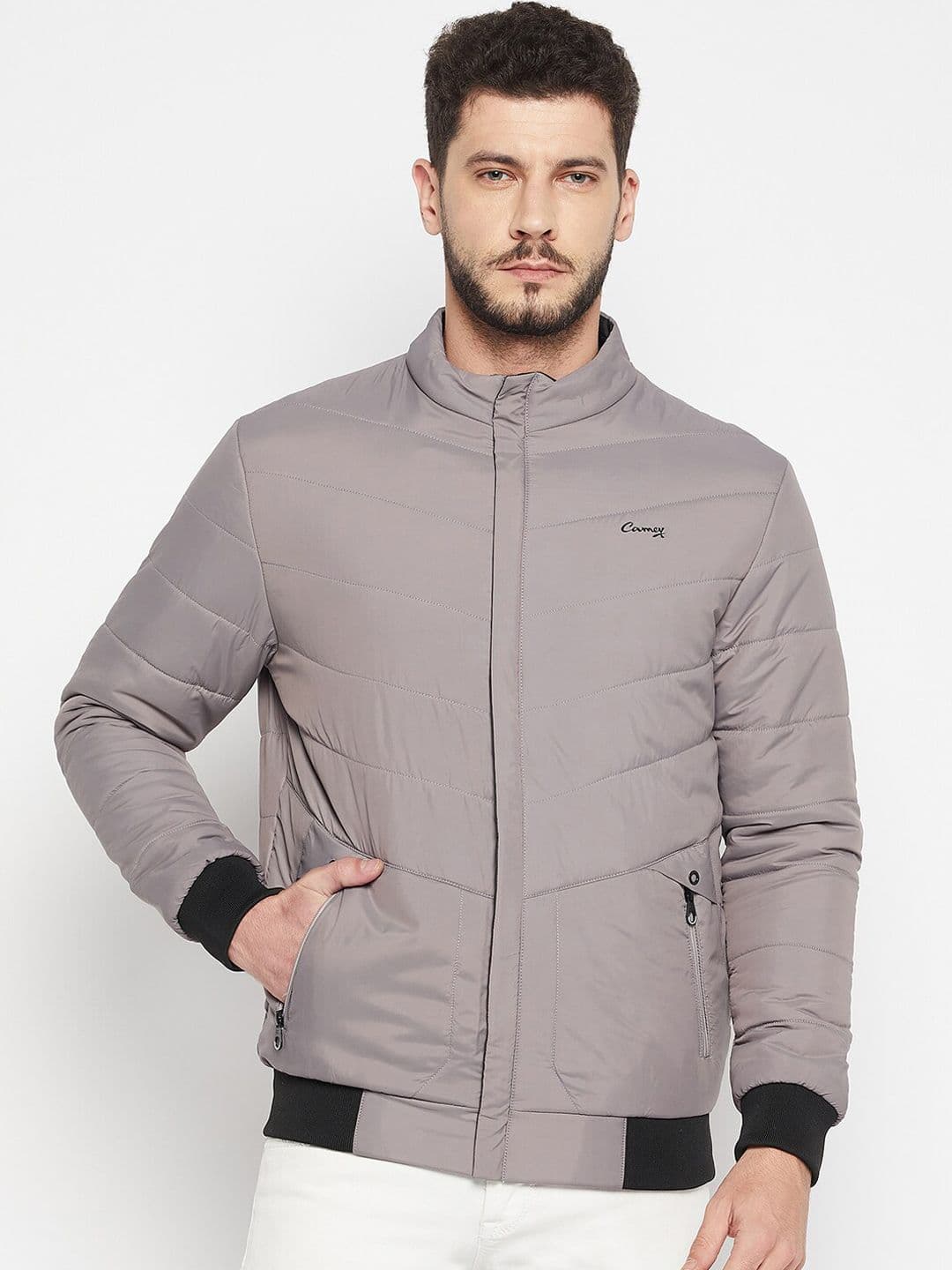 Camey Men Grey Lightweight Padded Jacket - view 1