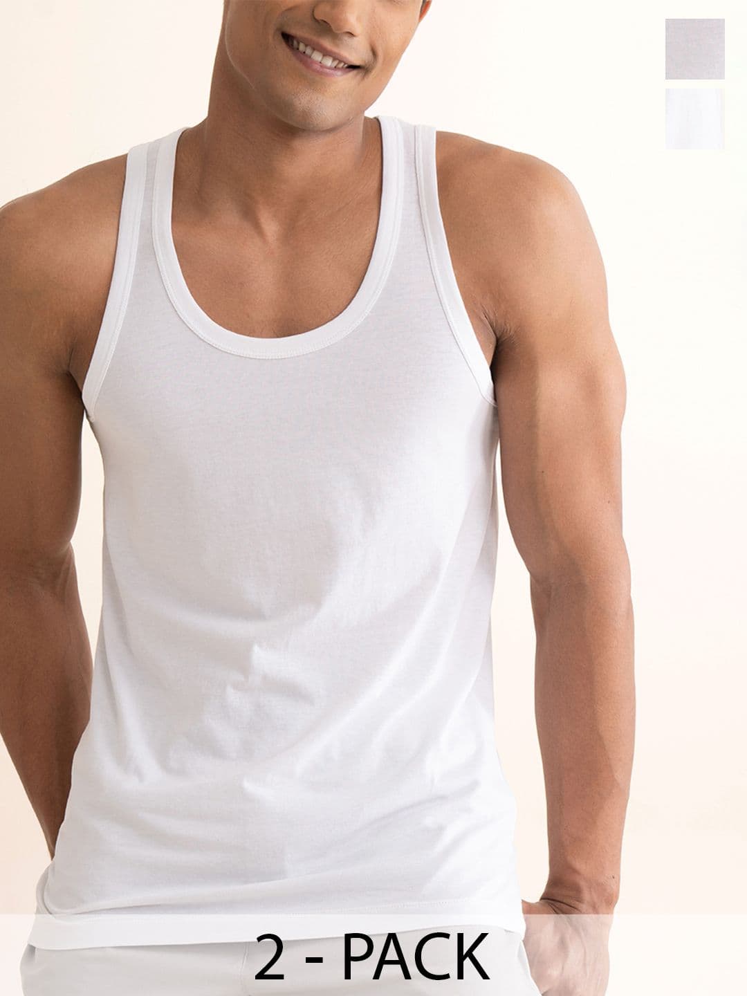 DAMENSCH Men Pack Of 3 Anti-Microbial NEO-Cotton Basic Innerwear Vests - view 1