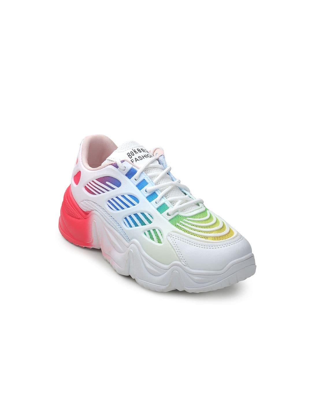 CASSIEY Women Pink Mesh Walking Shoes - view 1