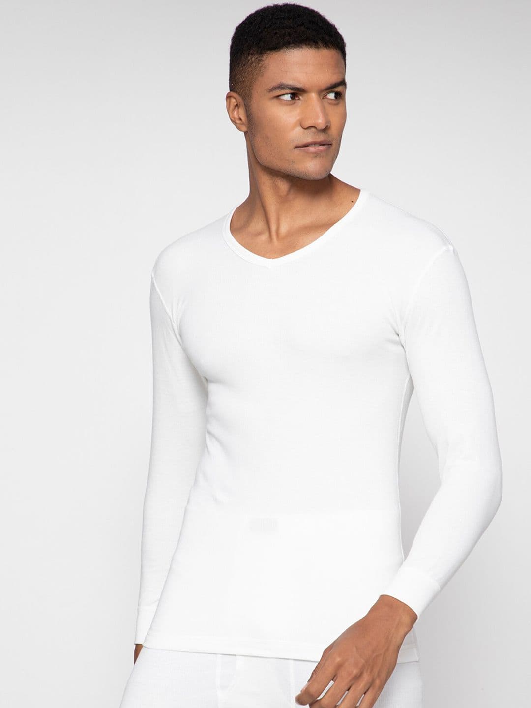SPORTO Men White Solid Thermal Tops - view 1