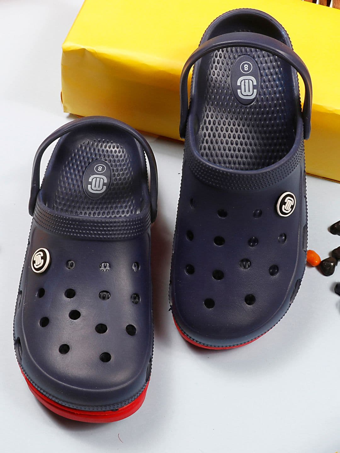 MOZAFIA Men Navy Blue & Red Clogs - view 1