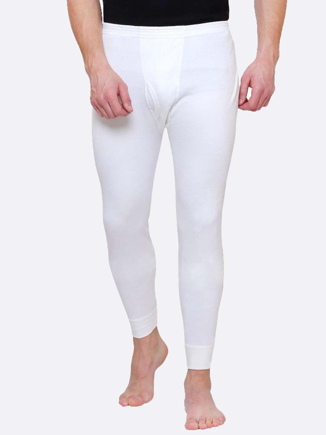 BODYCARE INSIDER Men Plus Size Off White Cotton Thermal Bottoms - view 1