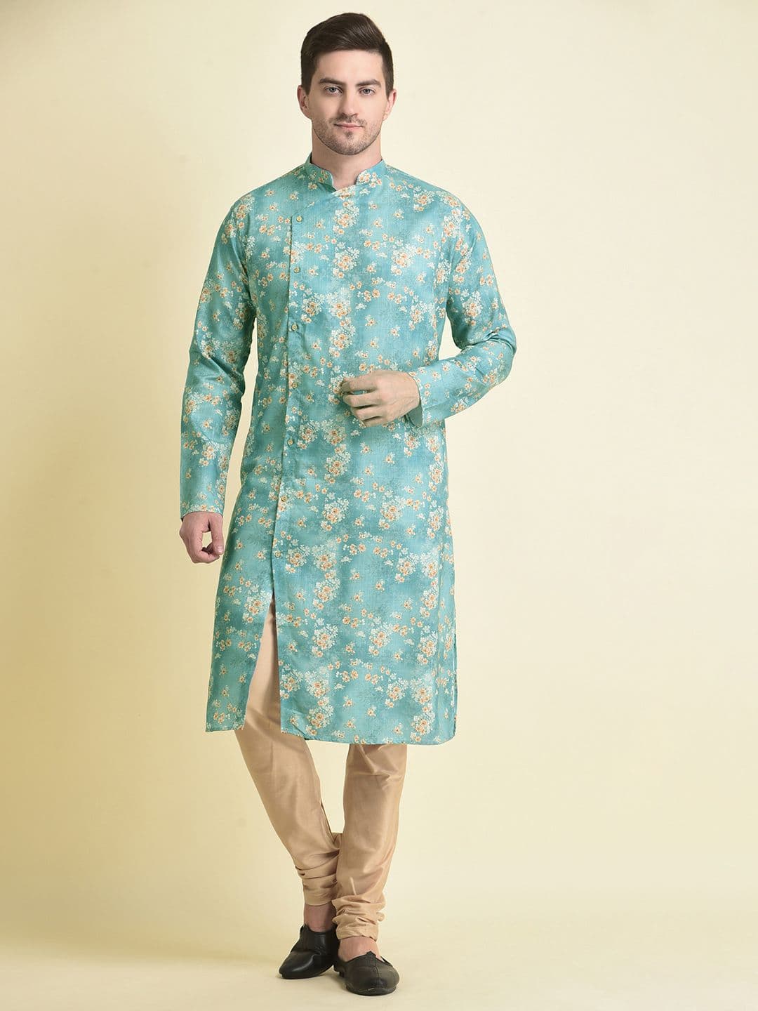 TABARD Men Cotton Floral Printed Kurta - view 1
