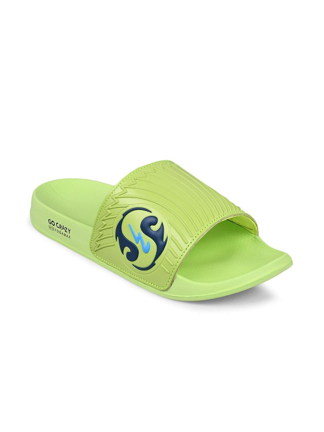 Campus Men SL-430 Fluorescent Green & Navy Blue Sliders - view 1