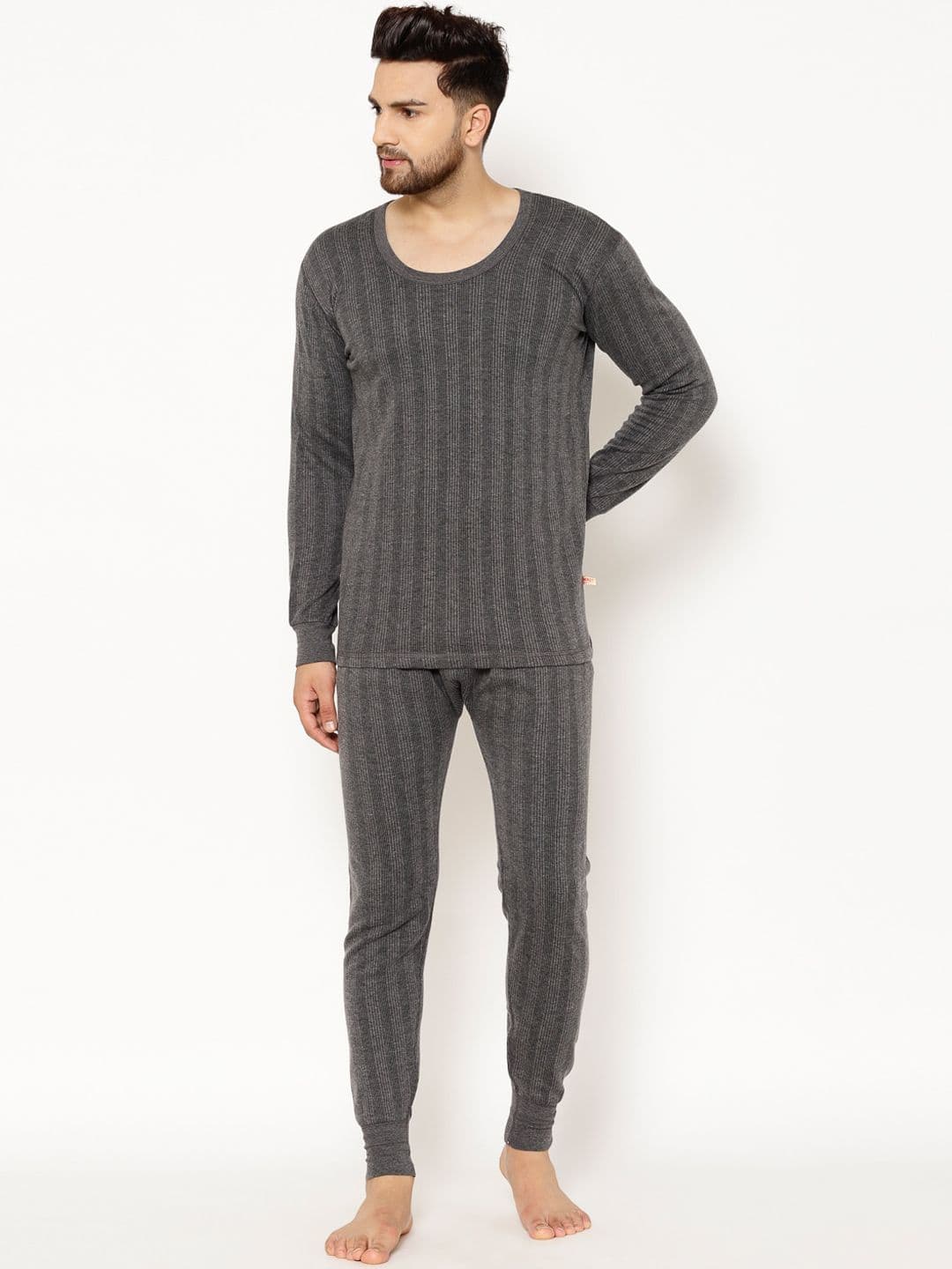 MACK JONNEY Men Striped Cotton Thermal Set - view 1