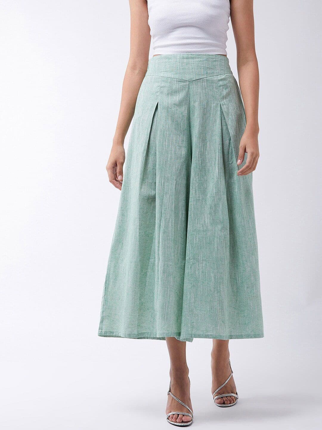 InWeave Women Cotton Flared Palazzos - view 1