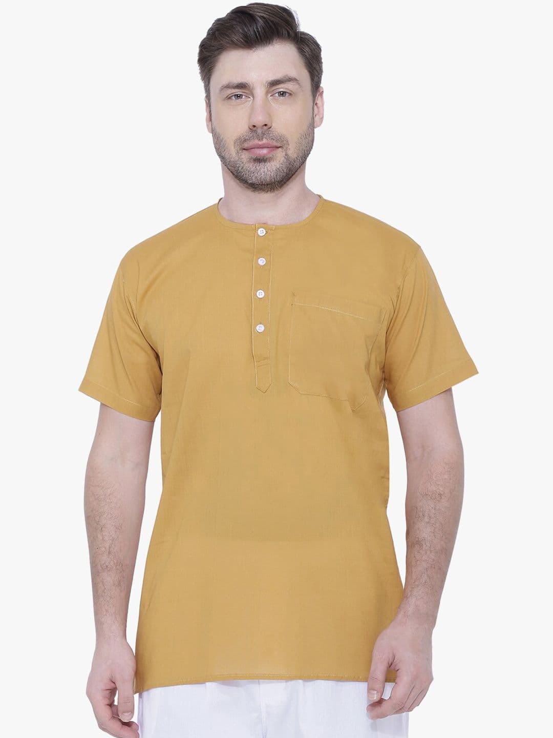 RAJUBHAI HARGOVINDAS Round Neck Pure Cotton Kurta - view 1