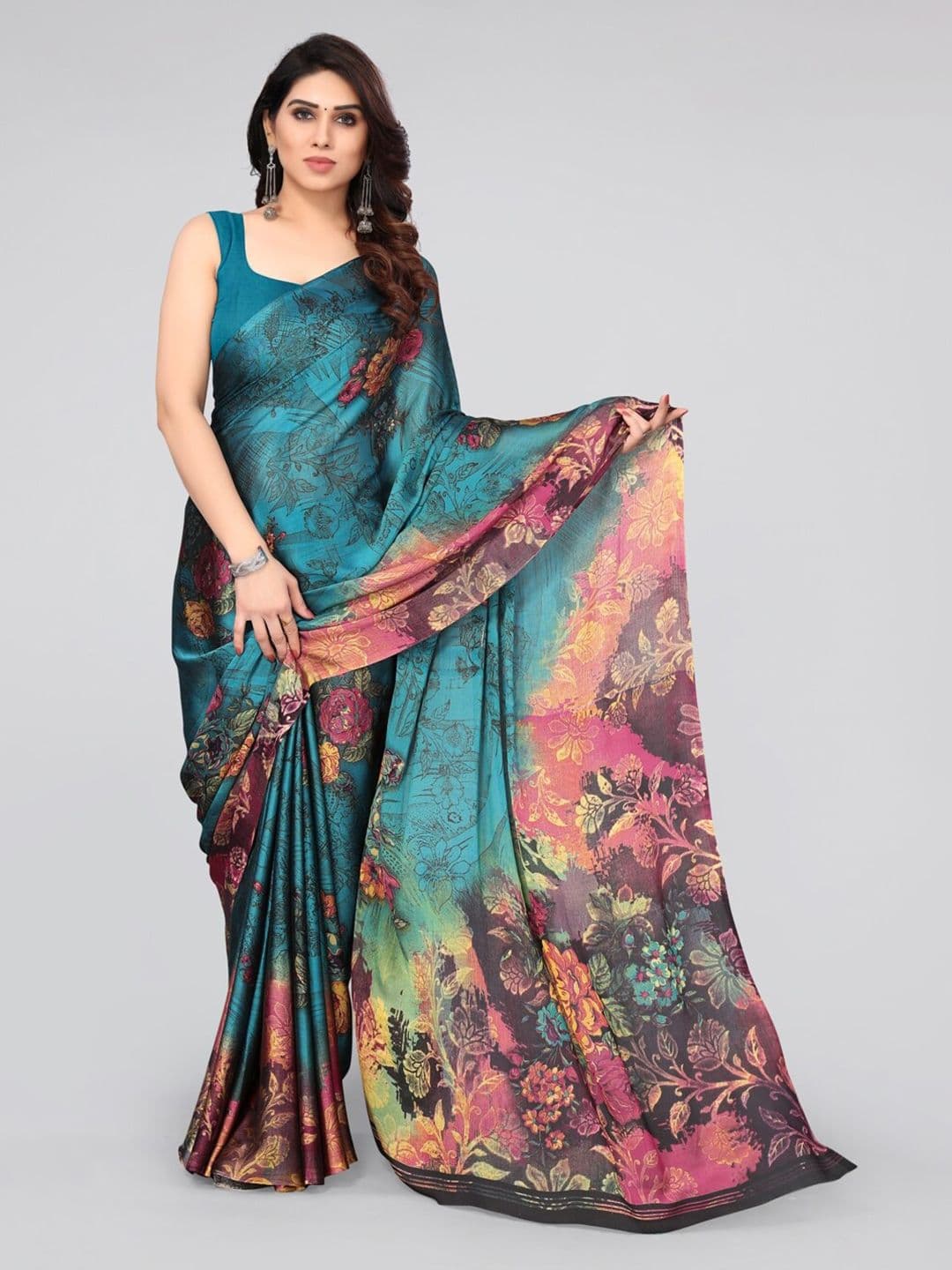 KALINI Printed Floral Saree - view 1
