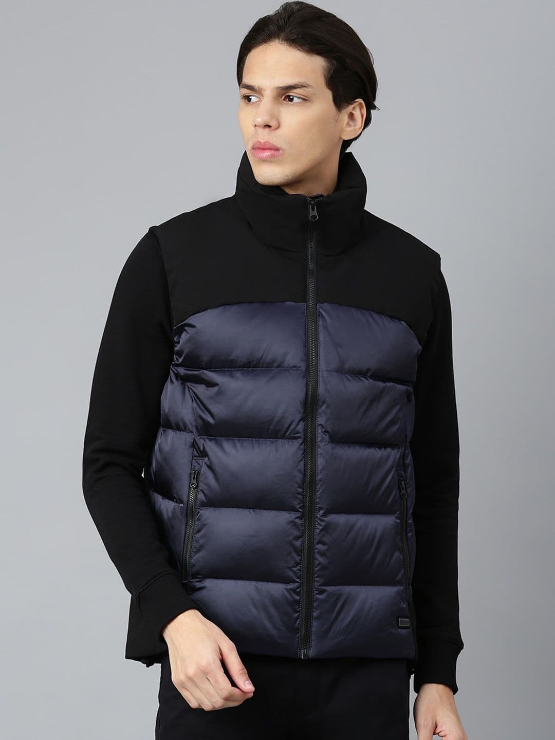 Woods Men Colourblocked Polyester Longline Puffer Jacket - view 1