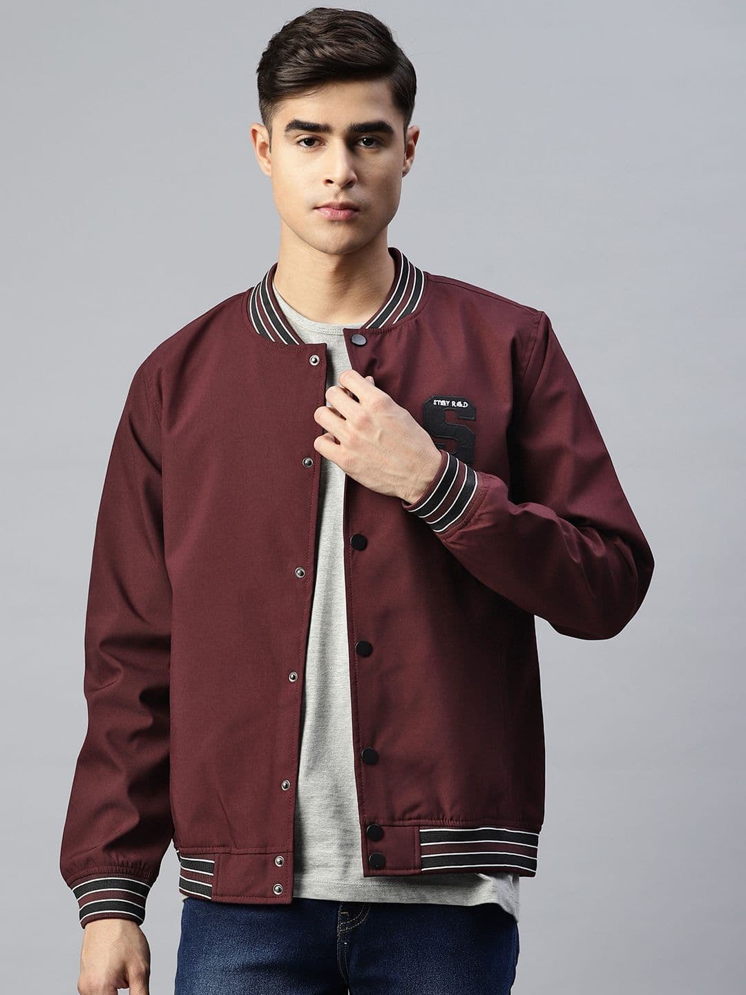 Pierre Carlo Men Typography Varsity Jacket - view 1