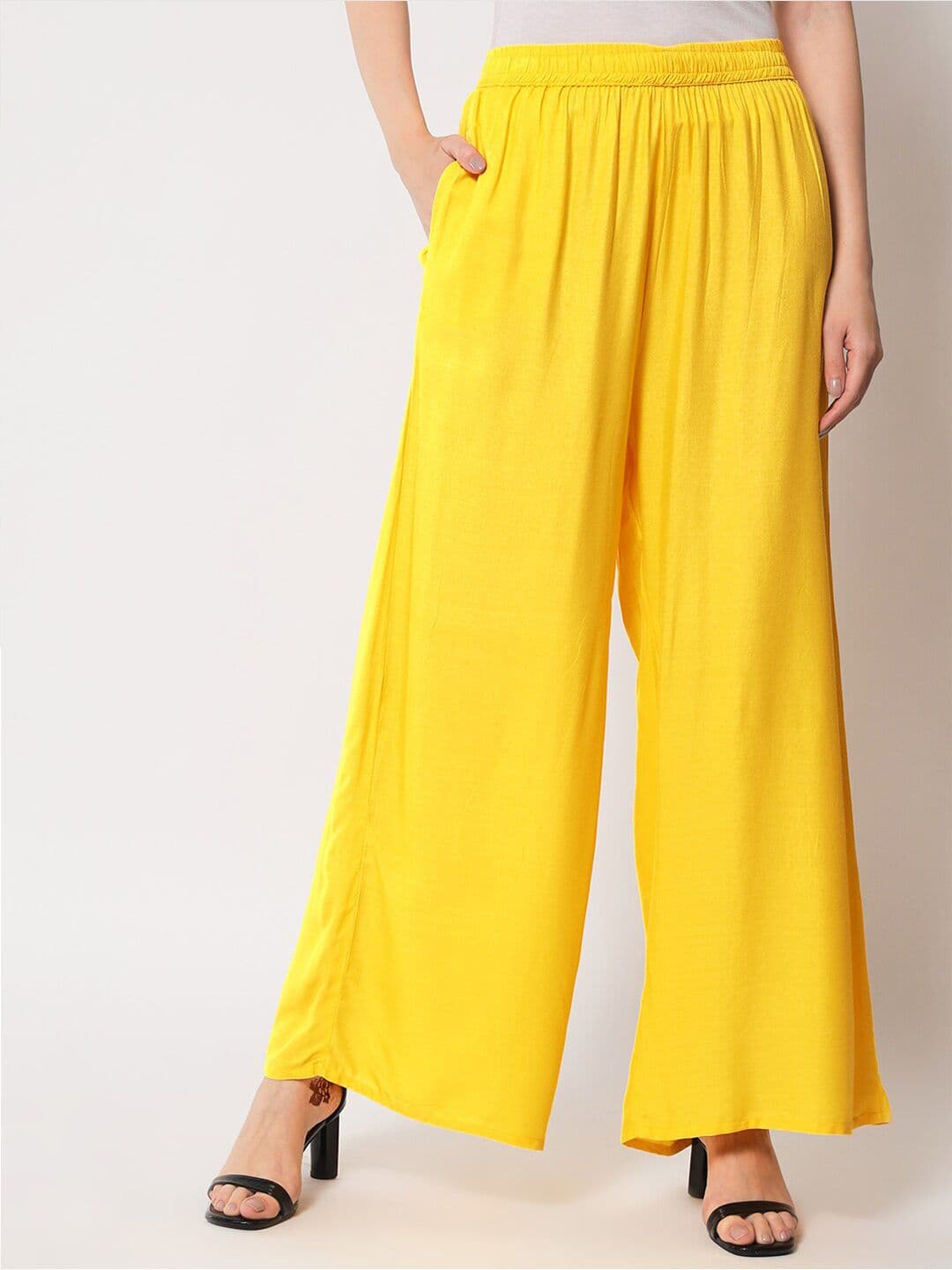 Pistaa Women Flared Ethnic Palazzos - view 1