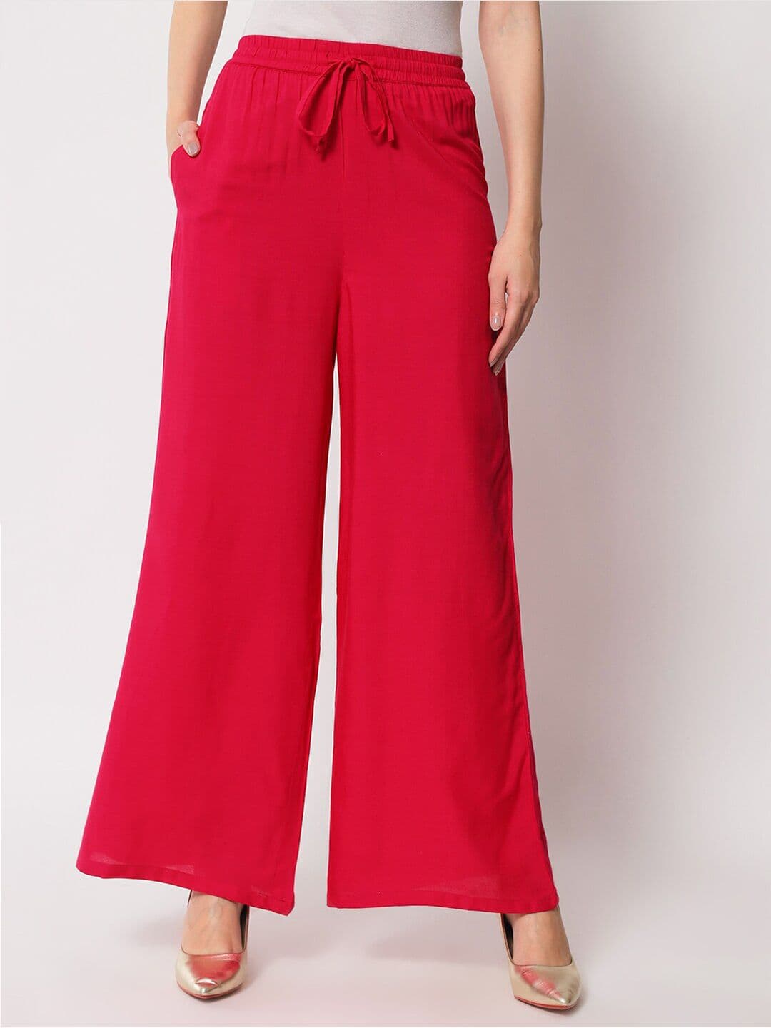 Pistaa Women Flared Ethnic Palazzos - view 1