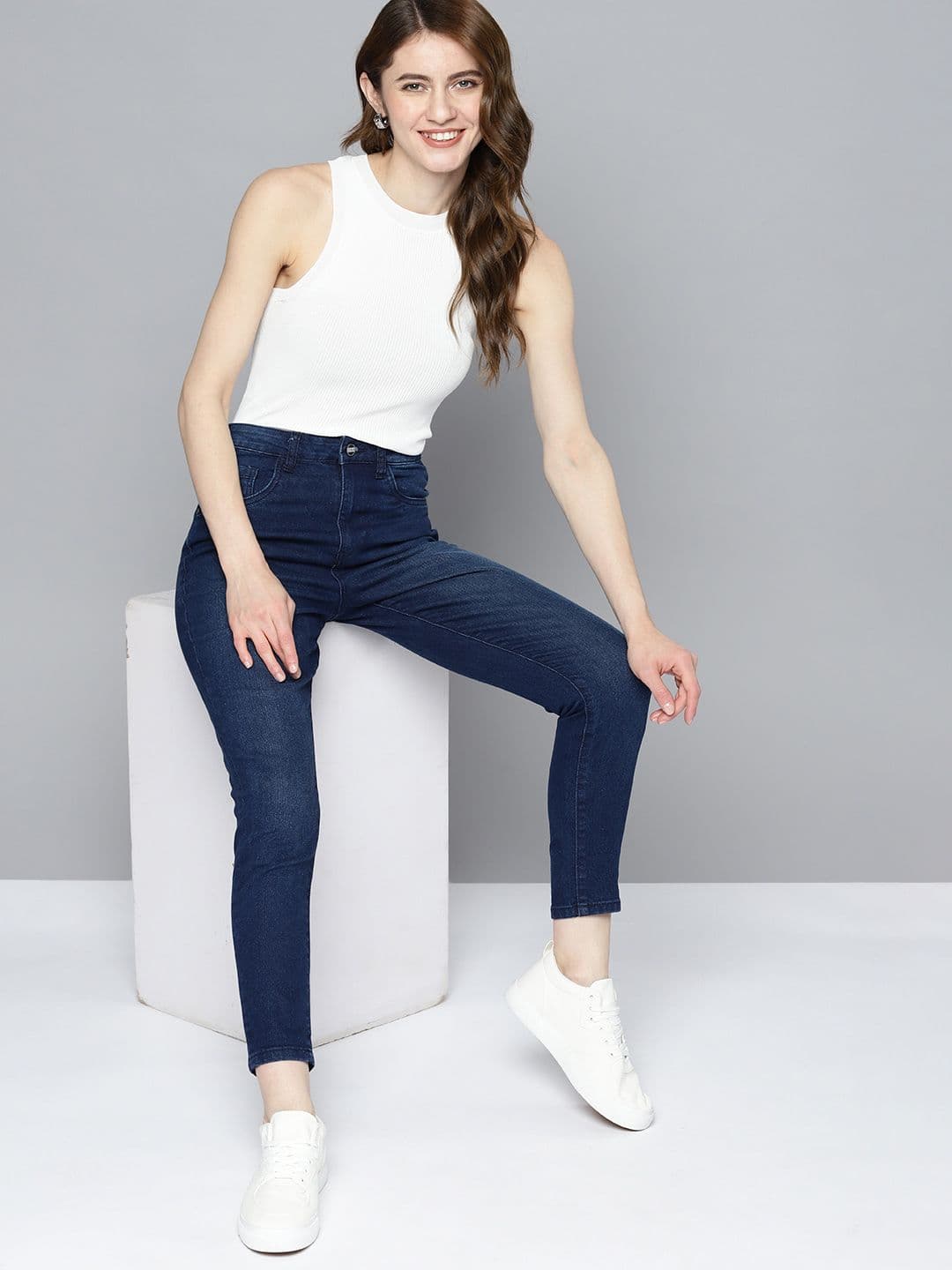 Mast & Harbour Women Skinny Fit Stretchable Jeans - view 1