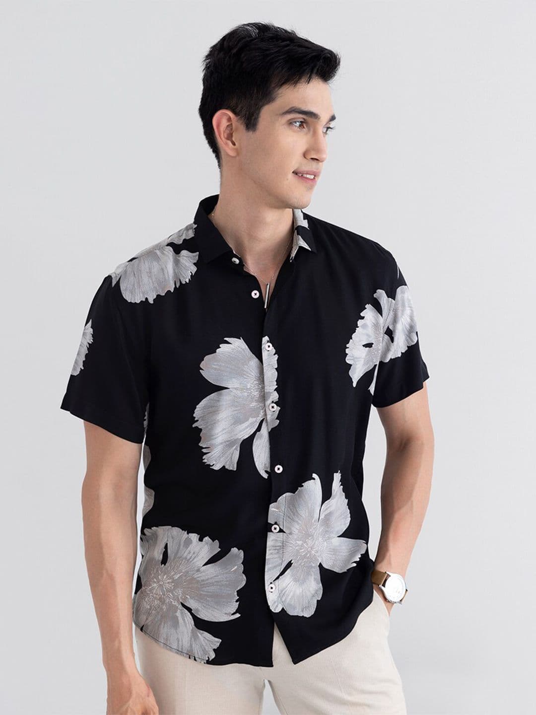 Snitch Men Slim Fit Floral Printed Casual Shirt - view 1