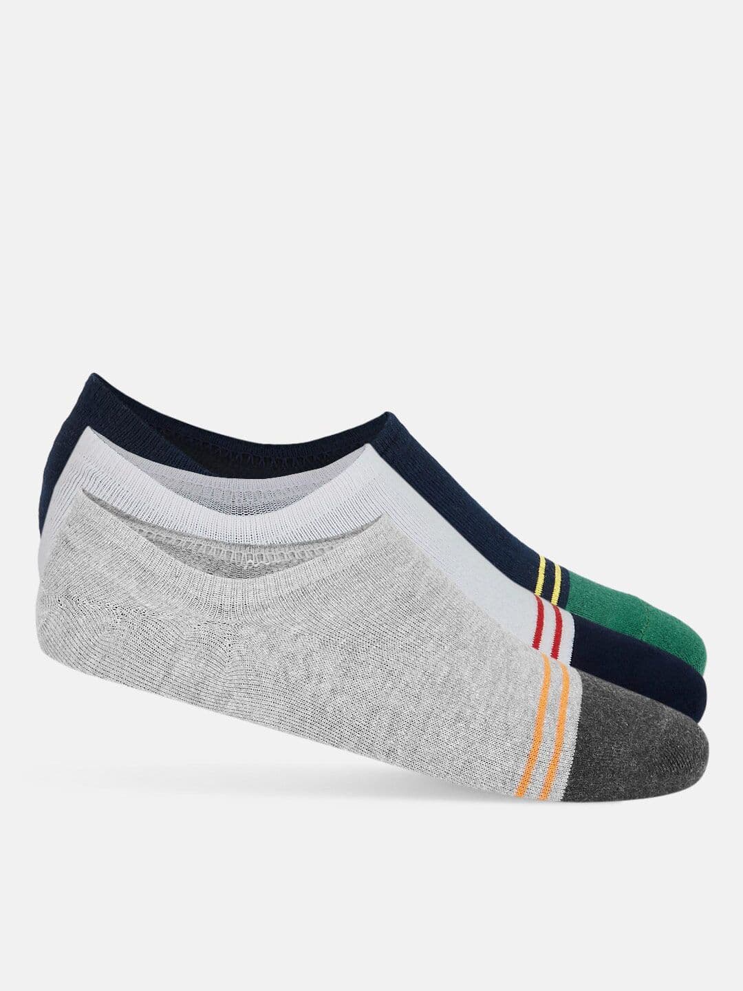 Ajile by Pantaloons Men Pack Of 3 Assorted Shoe-Liners Socks - view 1