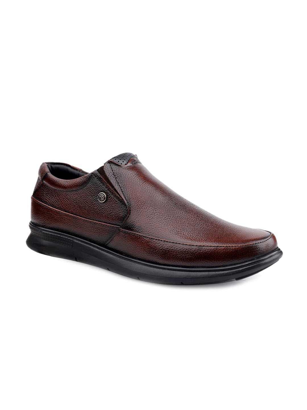 bacca bucci Men Textured Leather Formal Slip-On Shoes - view 1