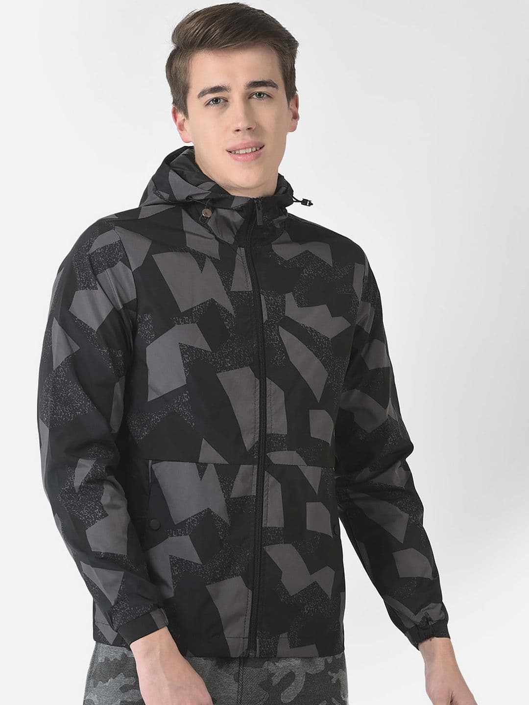 Crimsoune Club Men Camouflage Bomber Hooded Jacket - view 1
