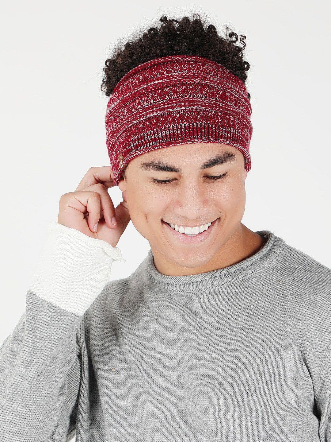 Bharatasya Men Knitted Woolen Headband Earwarmer - view 1