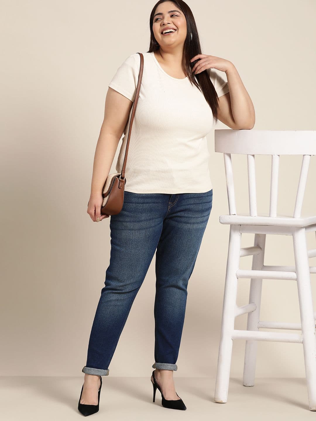 Sztori Women Plus Size Skinny Fit Light Fade Jeans - view 1
