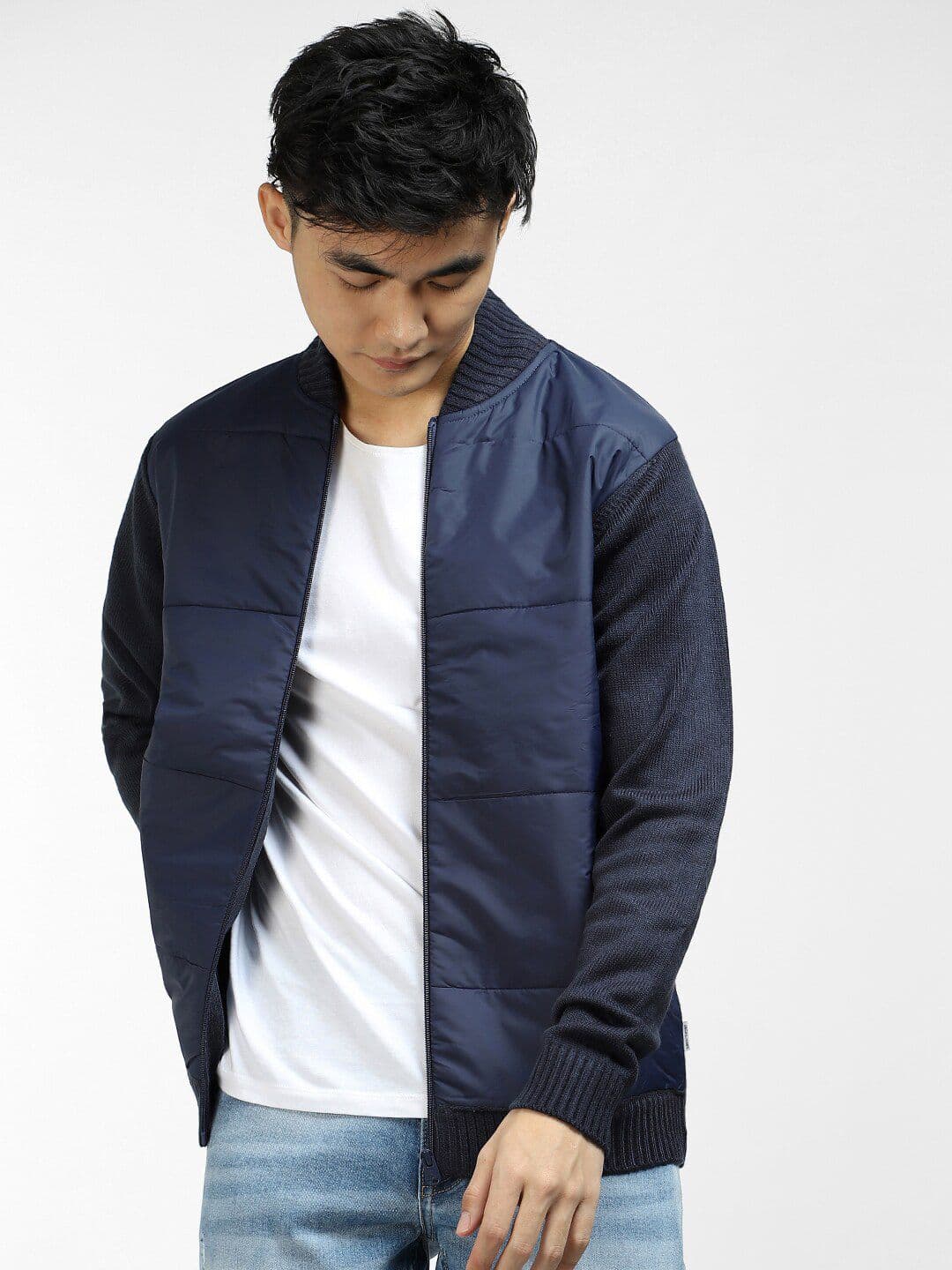Jack & Jones Men Solid Bomber Jacket - view 1