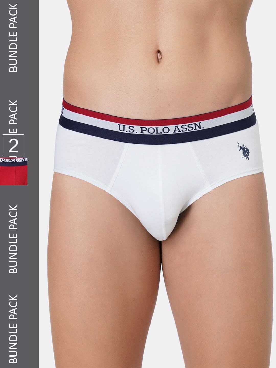 U.S. Polo Assn. Men Pack Of 2 Anti-Bacterial Mid Rise Basic Briefs - view 1