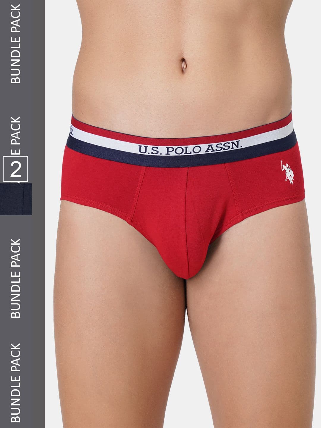 U.S. Polo Assn. Men Pack Of 2 Basic Cotton Briefs