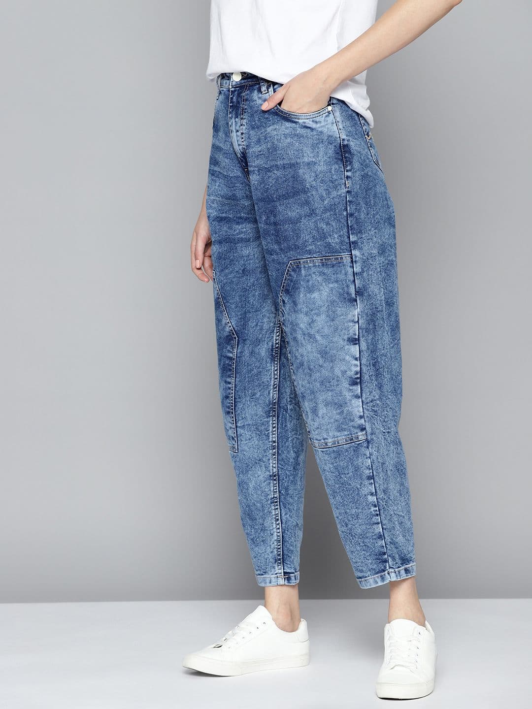 Mast & Harbour Women Heavy Fade Acid Wash Stretchable Relaxed Fit Jeans - view 1