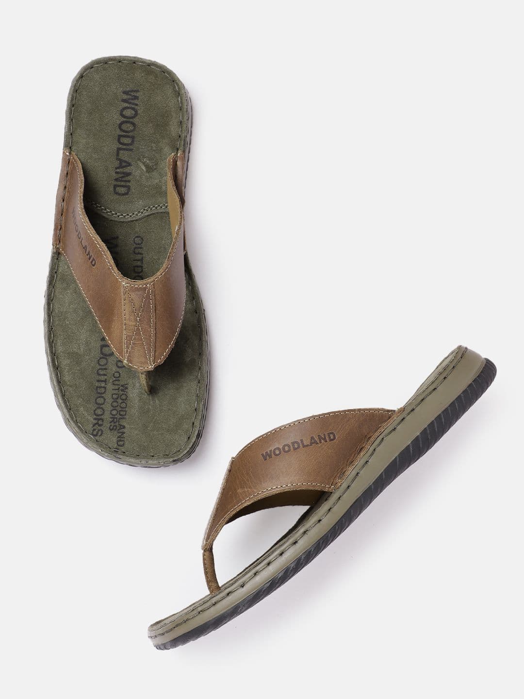 Woodland Men Leather Comfort Sandals - view 1