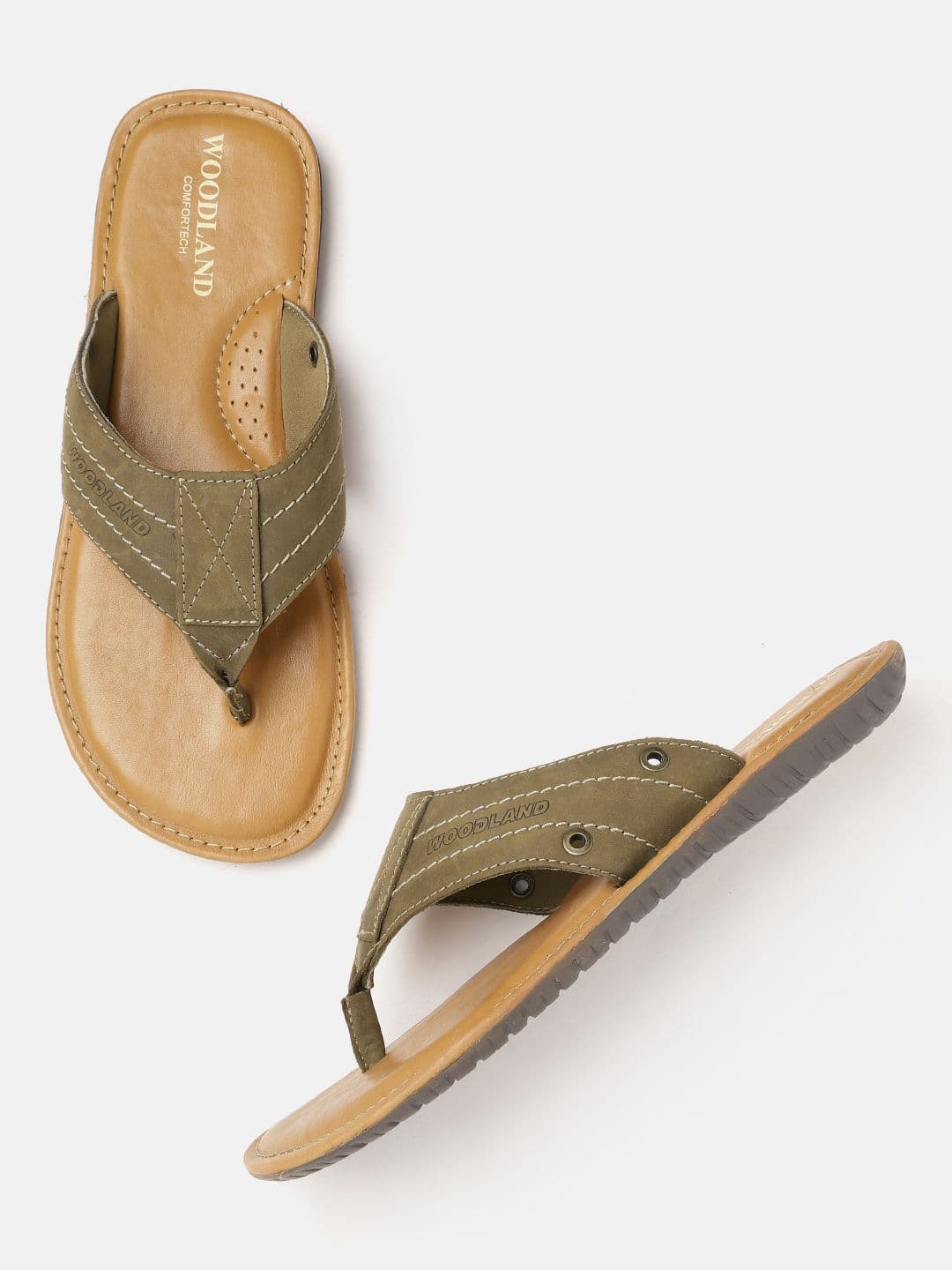 Woodland Men Leather Comfort Sandals - view 1