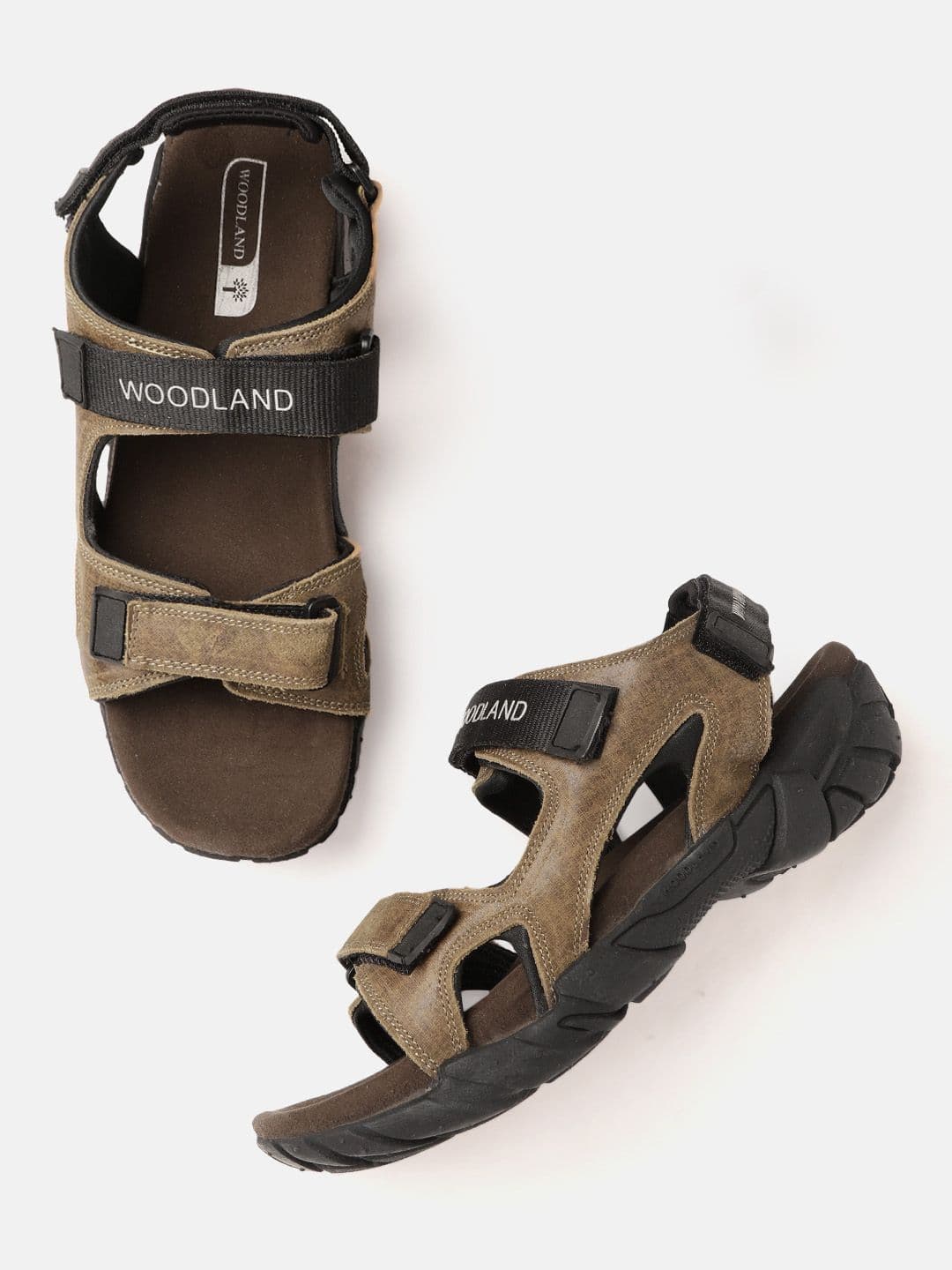 Woodland Men Leather Comfort Sandals - view 1