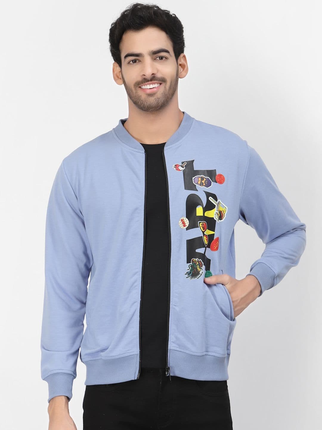 PAUSE SPORT Men Fleece Lightweight Bomber Jacket - view 1