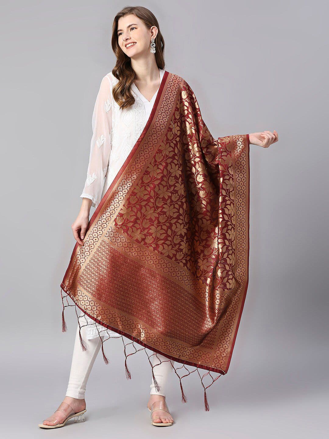 Dupatta Bazaar Woven Design Dupatta with Zari - view 1