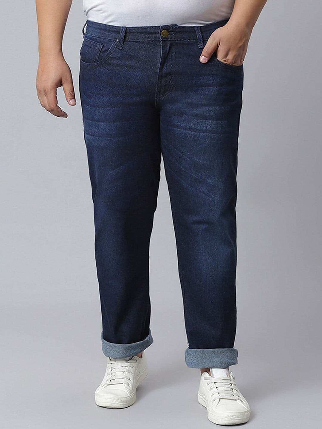Instafab Plus Plus Size Men Jean Relaxed Fit Light Fade Stretchable Cotton Jeans - view 1