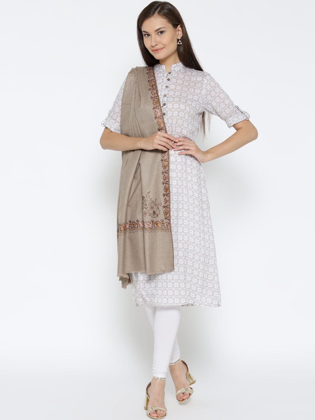 WEAVERS VILLA Women Embroidered Winter Shawl - view 1