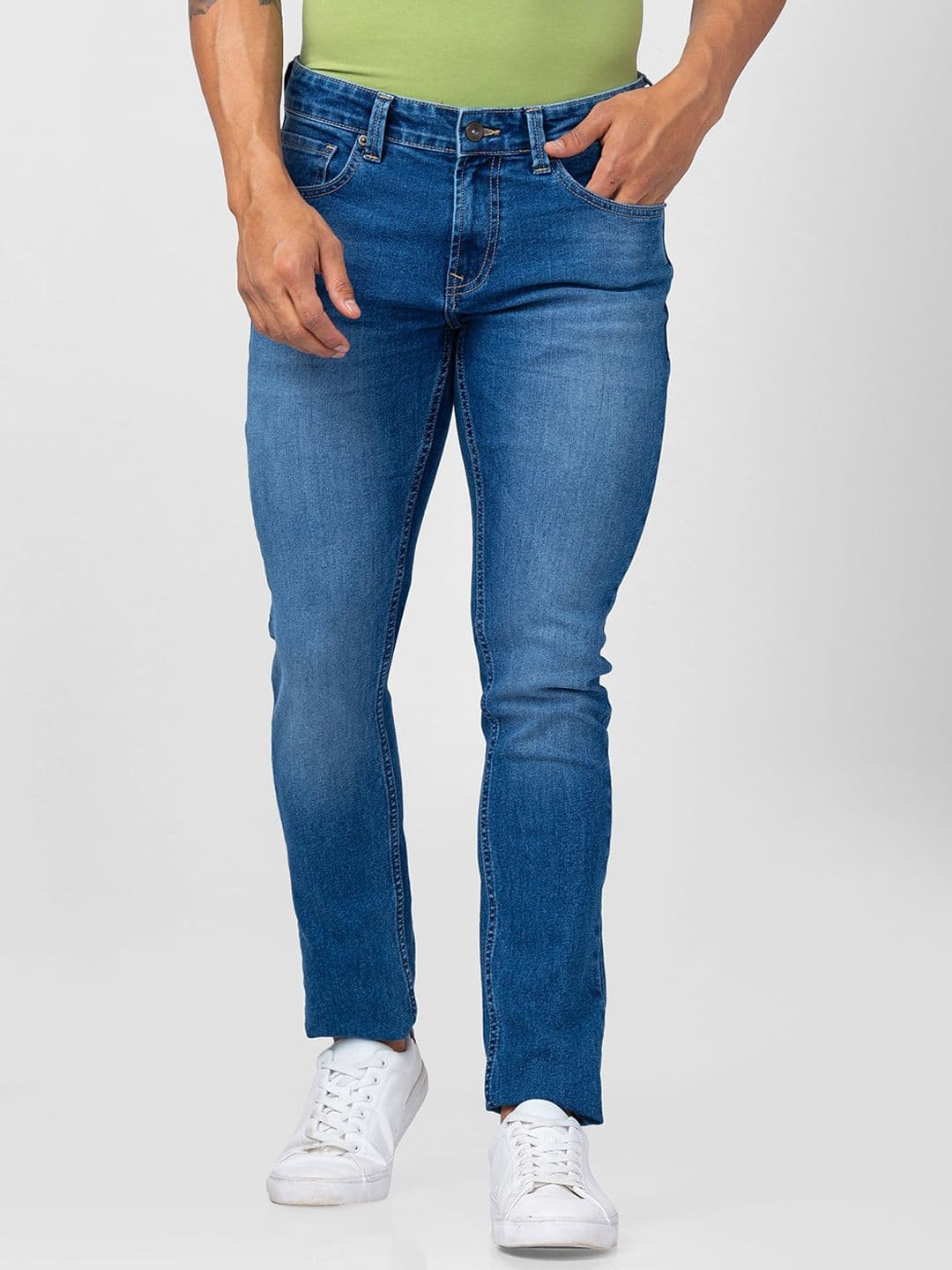 SPYKAR Men Slim Fit Low-Rise Heavy Fade Cotton Jeans - view 1