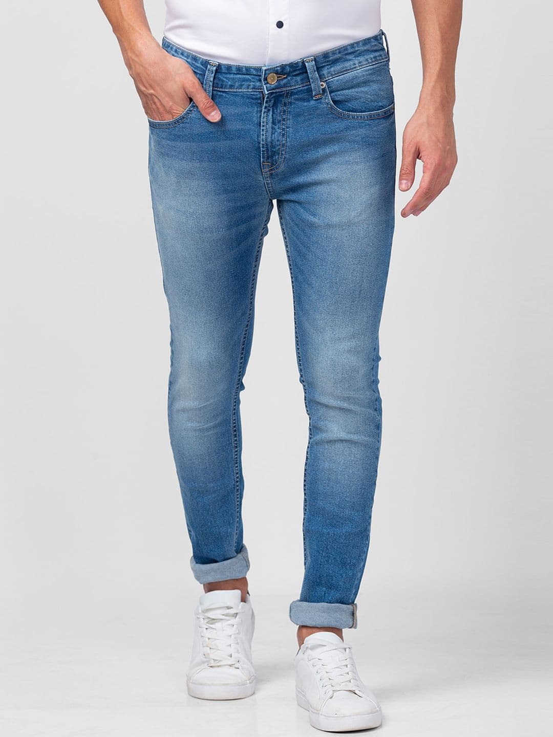 SPYKAR Men Slim Fit Low-Rise Heavy Fade Cotton Jeans - view 1