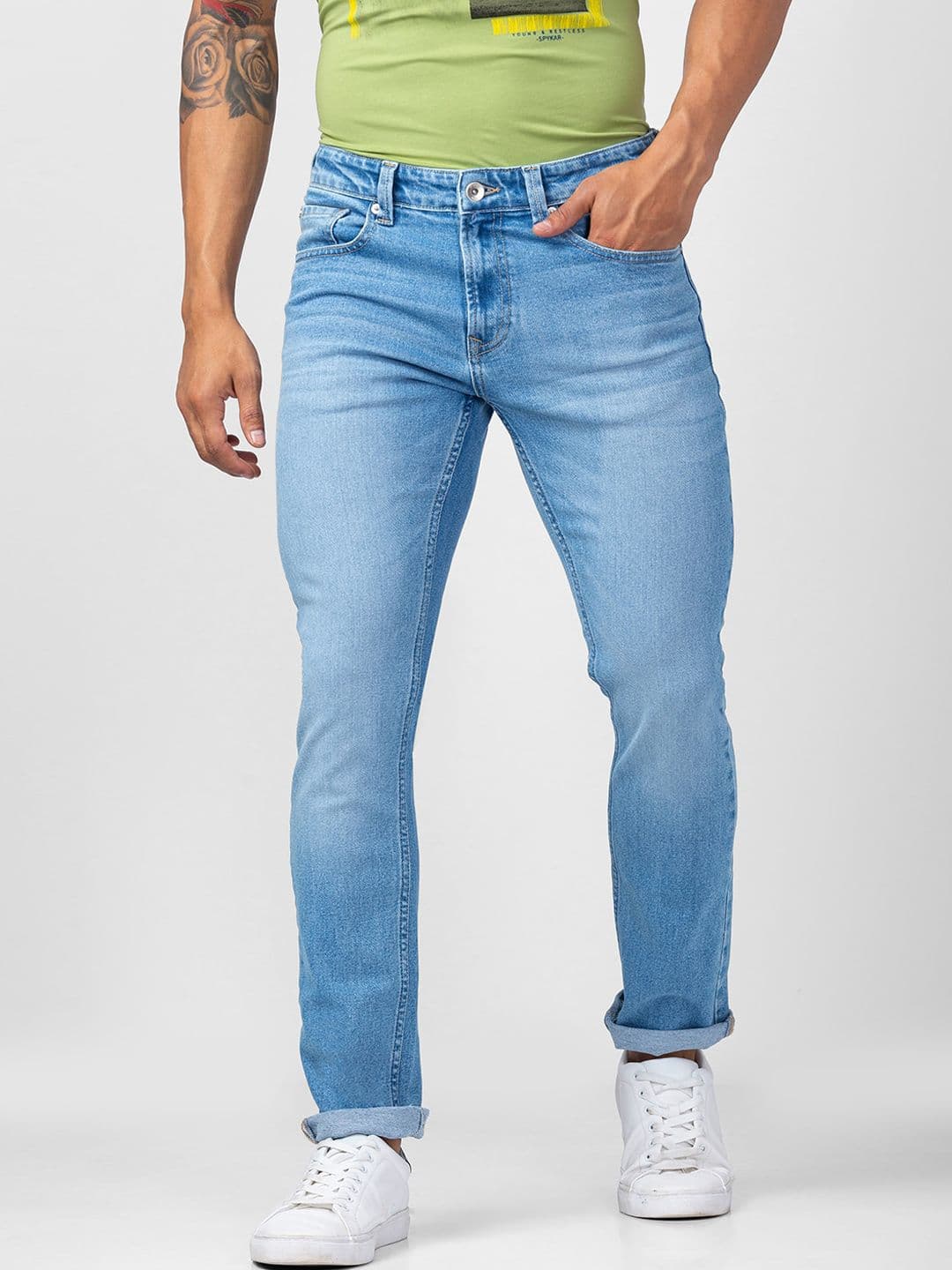 SPYKAR Men Light Fade Cotton Jeans - view 1