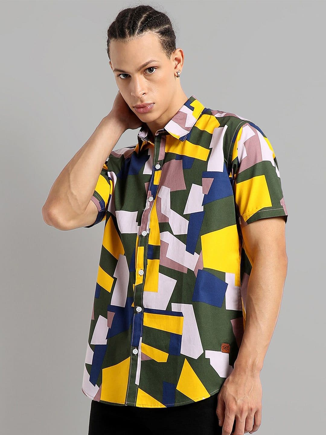 CAHOOT Men Classic Printed Casual Cotton Shirt - view 1