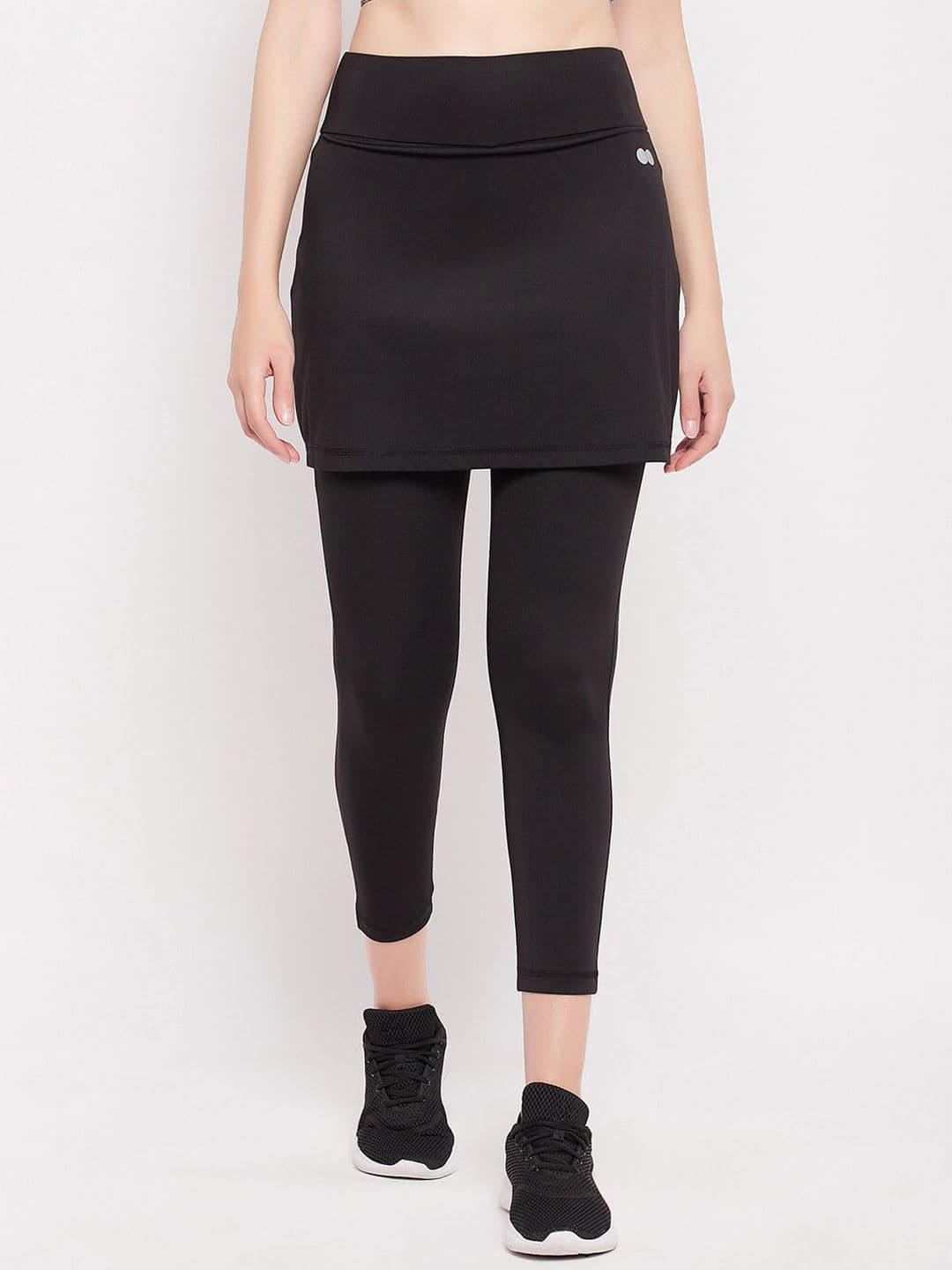 Clovia Snug-Fit High Rise Active Skirt with Attached Tights - view 1