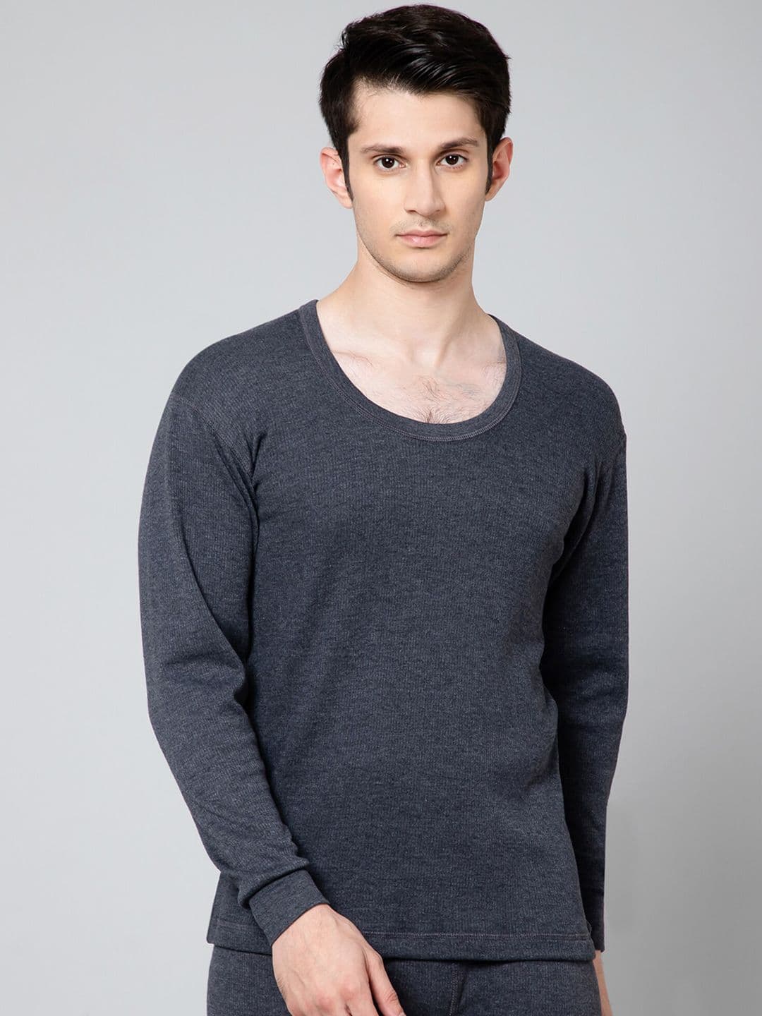 Cantabil Men Striped Woolen Thermal Tops - view 1