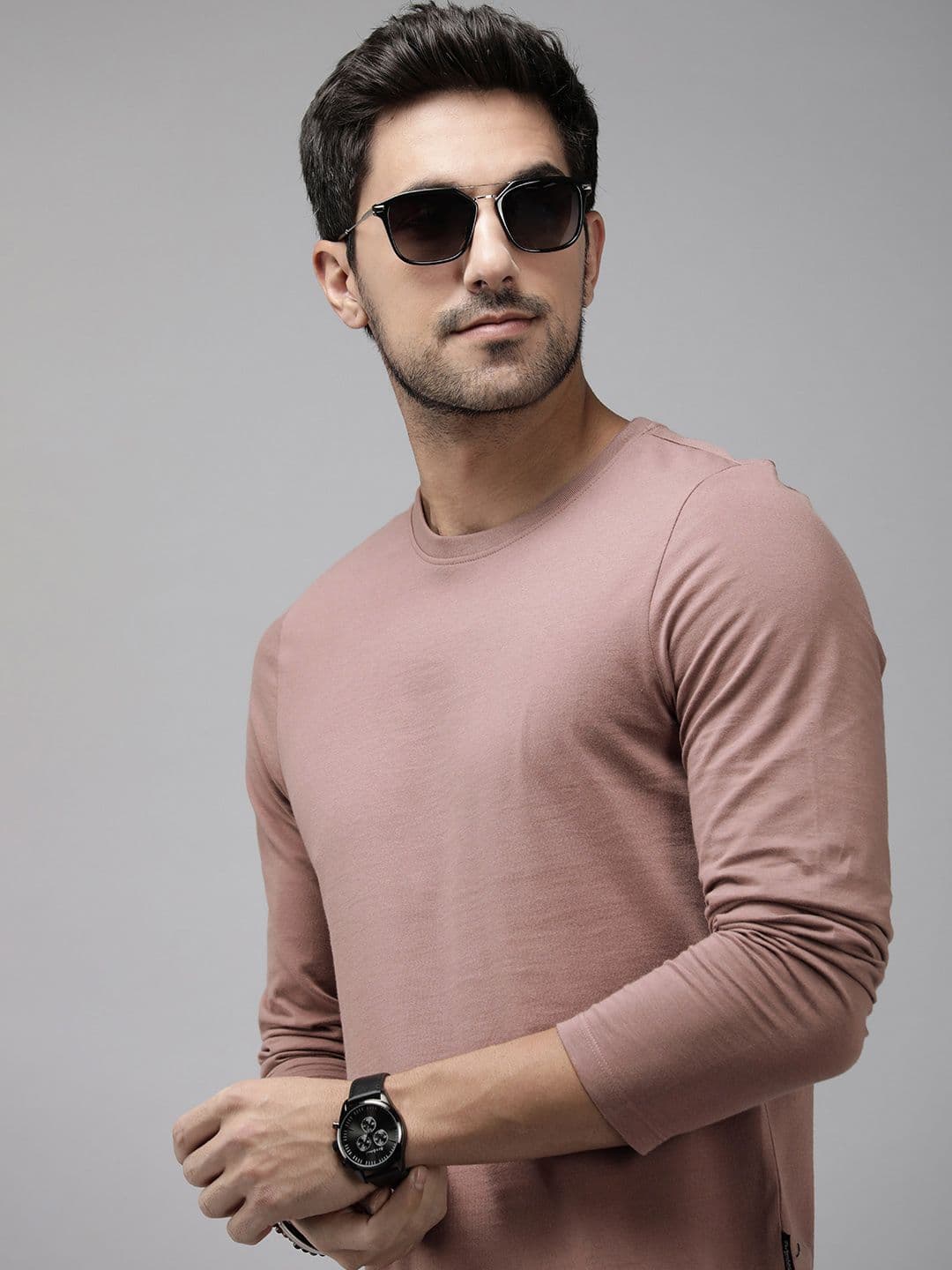 The Roadster Life Co. Solid Pure Cotton Casual T-shirt - view 1