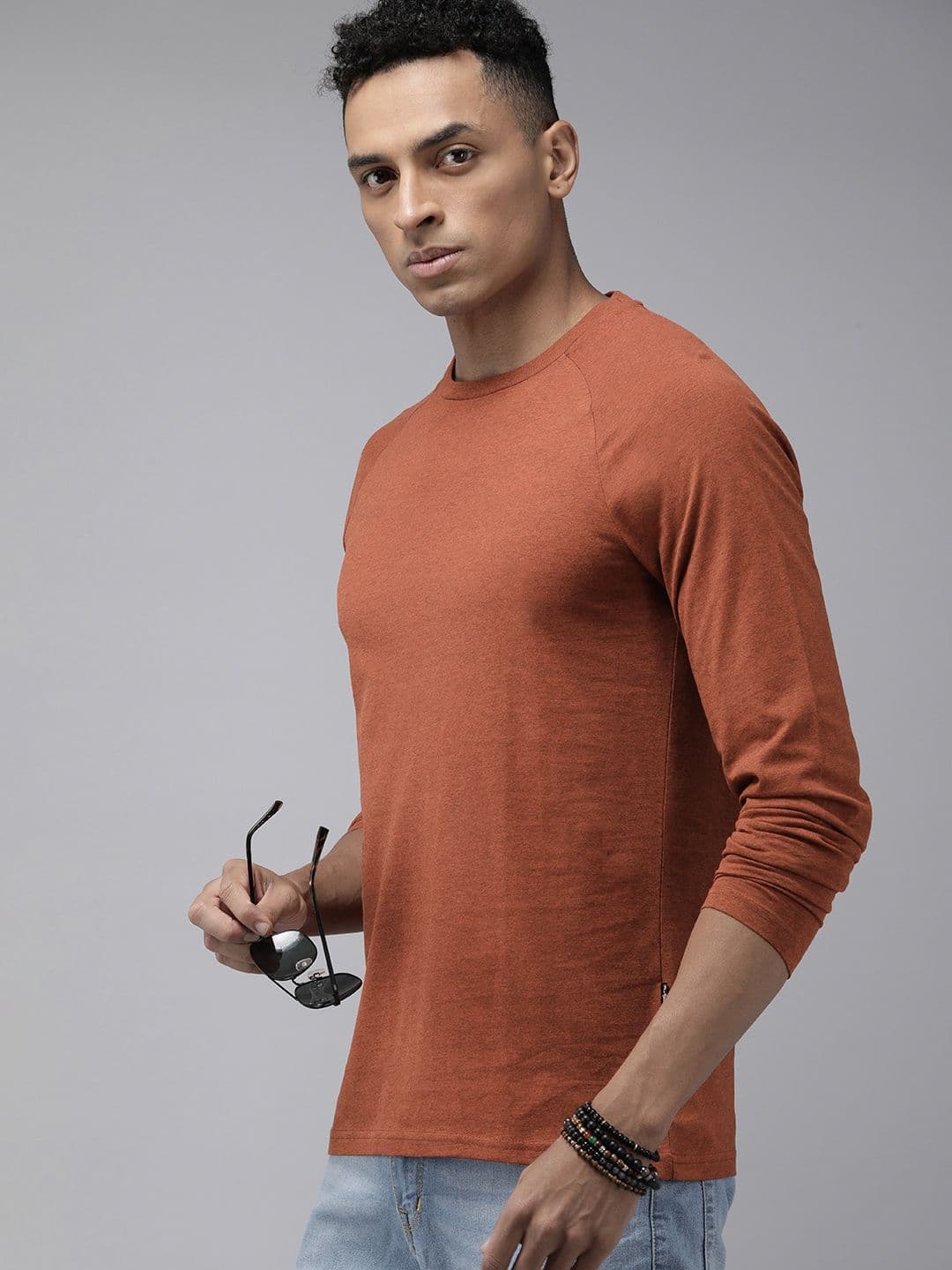 The Roadster Lifestyle Co. Men Raglan Long Sleeves Solid T-shirt - view 1