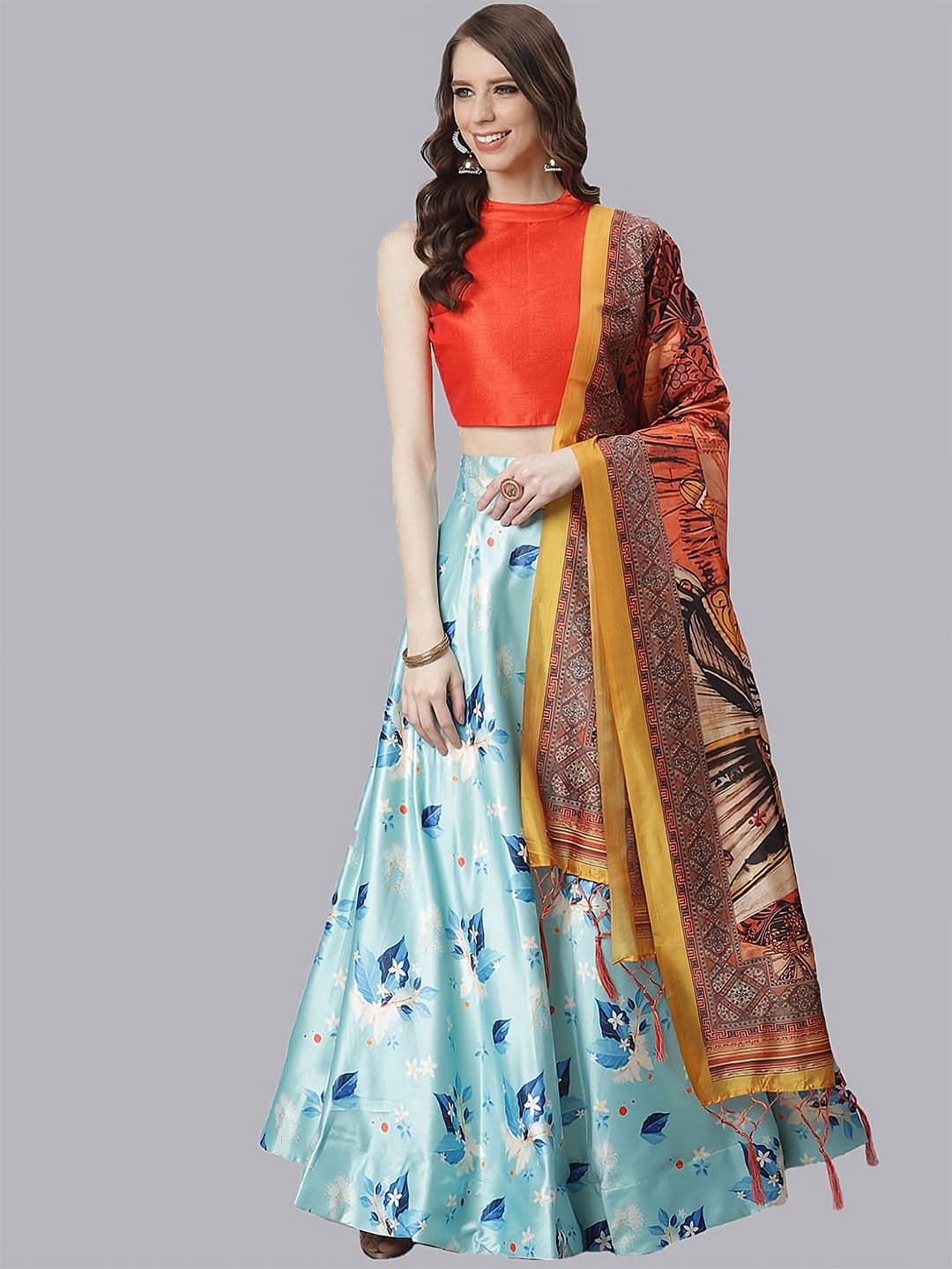 Kaizen TEXO FAB Semi-Stitched Lehenga & Unstitched Blouse With Dupatta - view 1