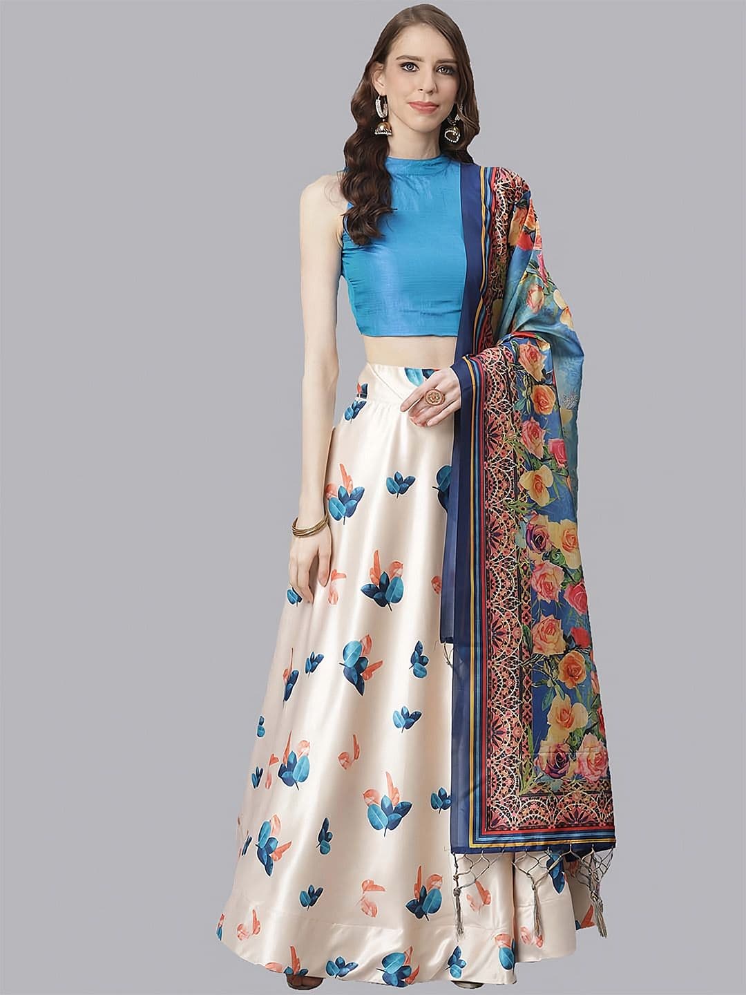 Kaizen TEXO FAB Semi-Stitched Lehenga & Unstitched Blouse With Dupatta - view 1