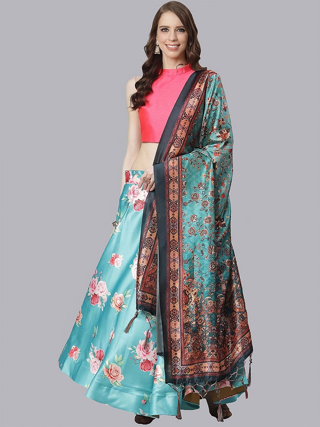 Kaizen TEXO FAB Semi-Stitched Lehenga & Unstitched Blouse With Dupatta - view 1