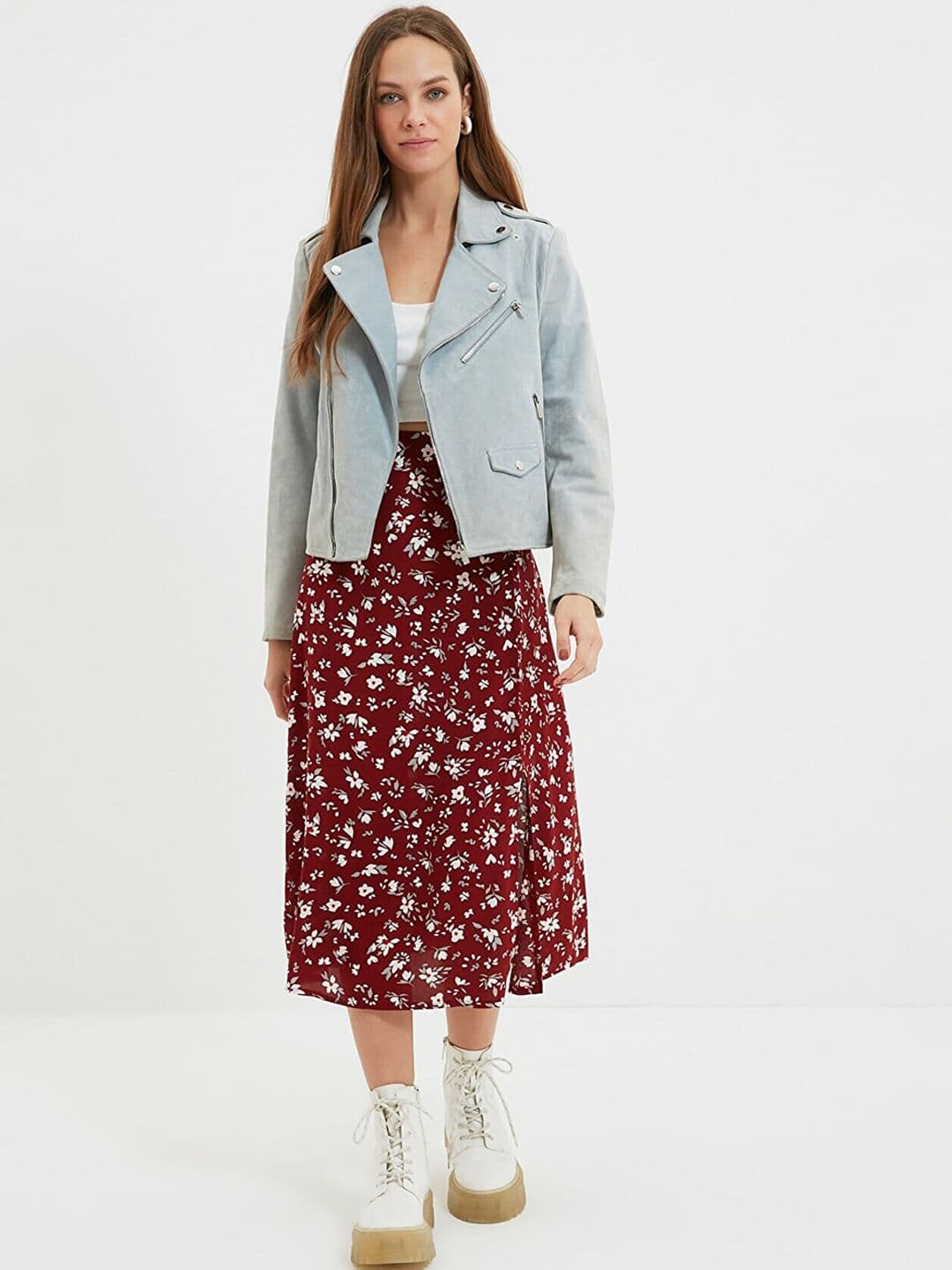 Trendyol Printed A-Line Midi Skirt - view 1