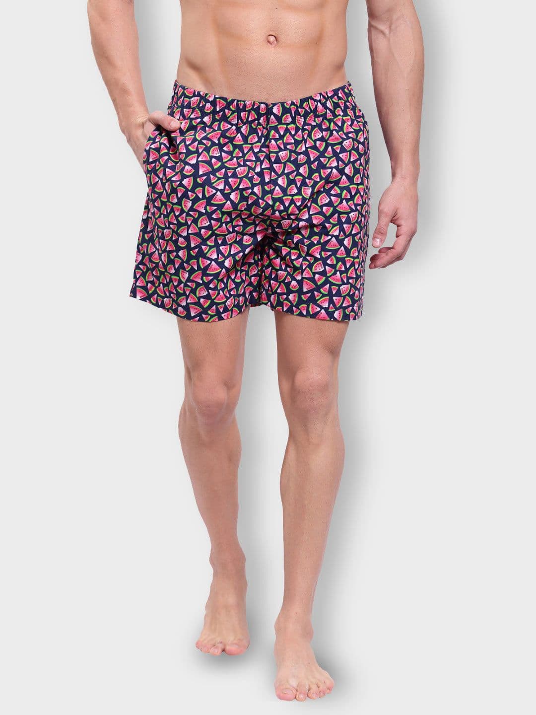 Zoiro Men Printed Pure Cotton Inner Elastic Boxer