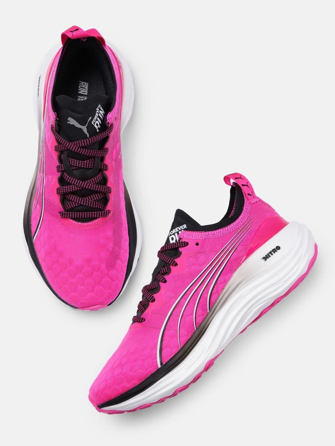 Puma Women Textured ForeverRun Nitro Road Running Shoes - view 1