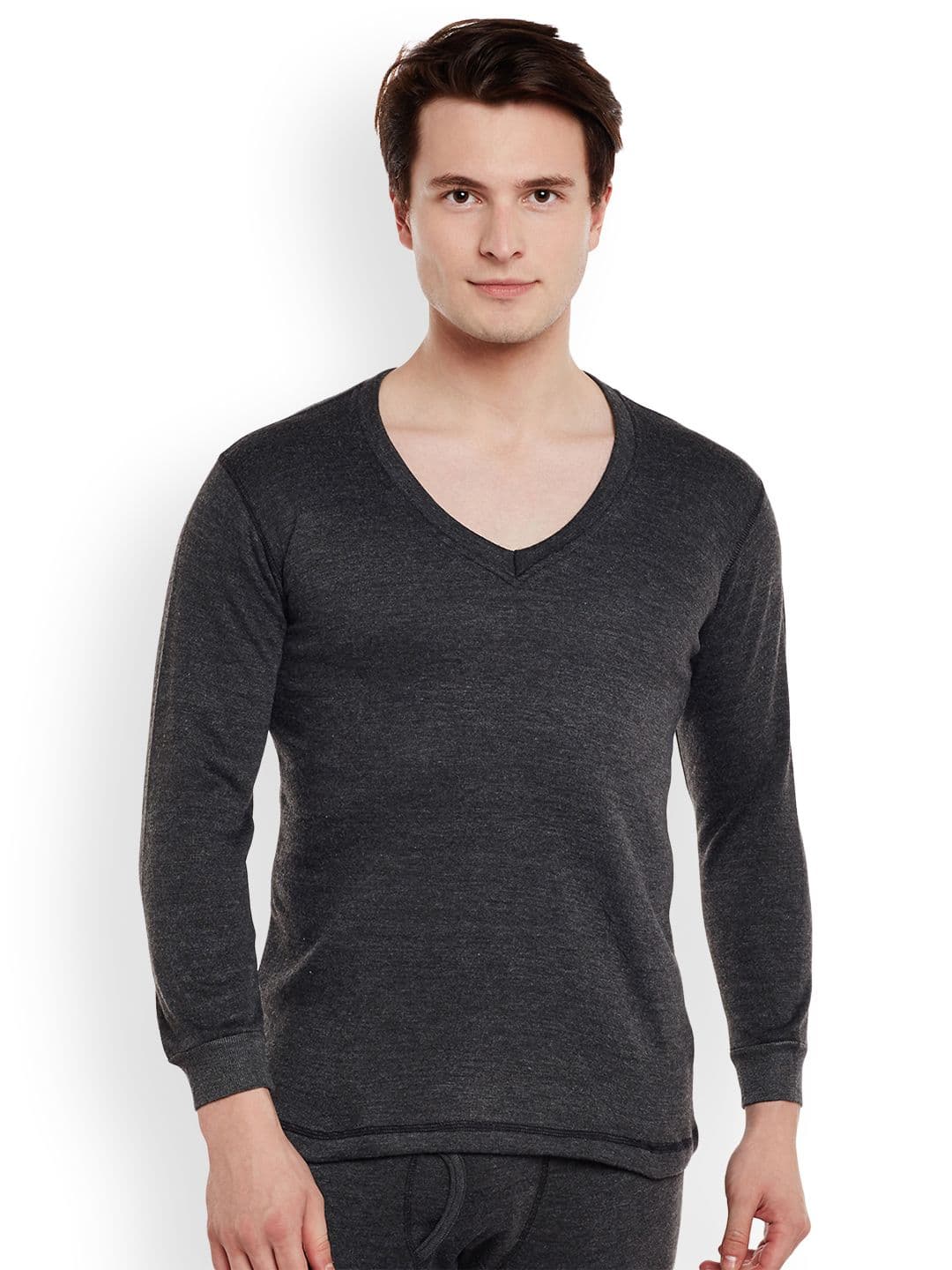 MACK JONNEY Charcoal Grey Thermal T-shirt - view 1